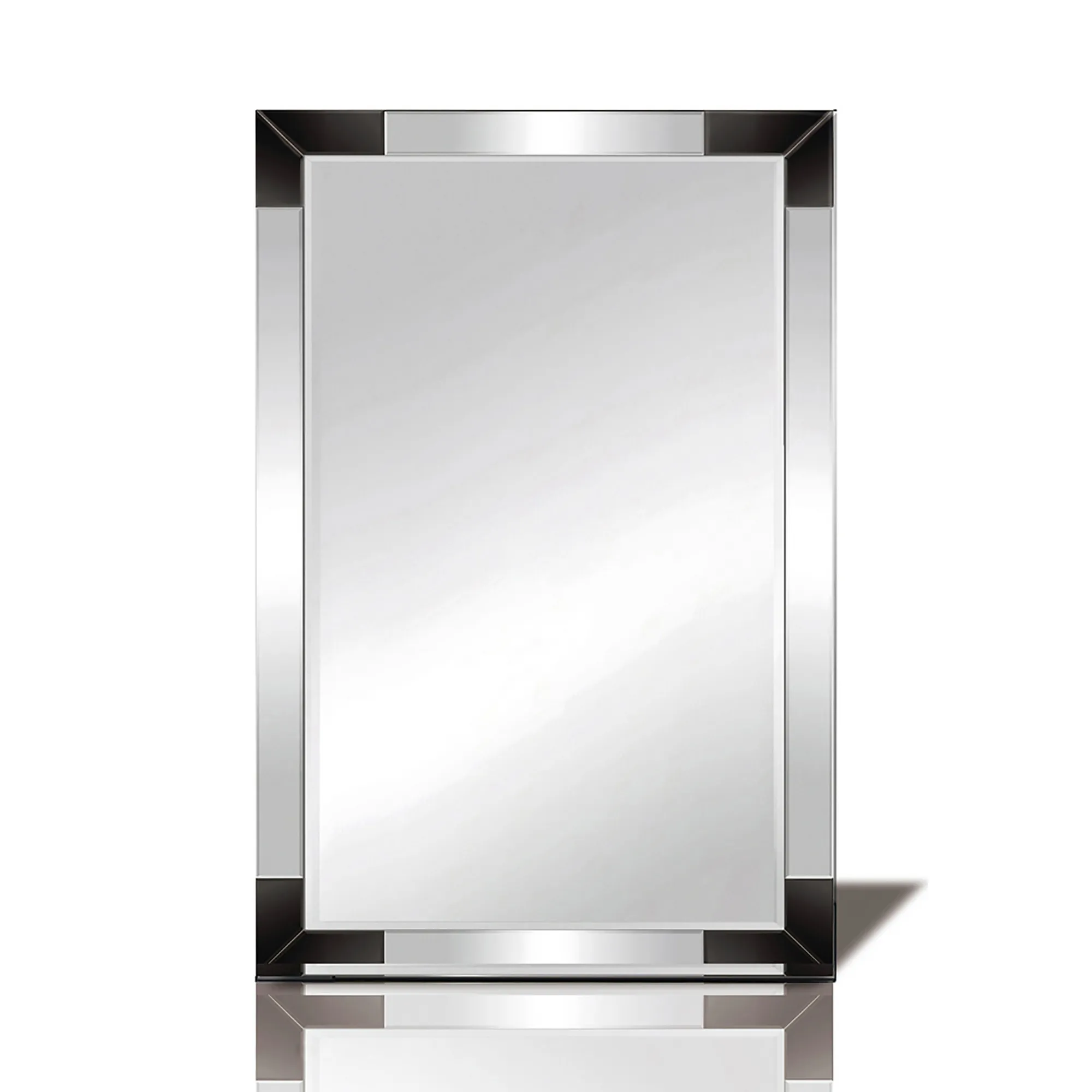 IM60818  Emerson Black Corner Detailed Mirror *COLLECTION ONLY* (16kg)